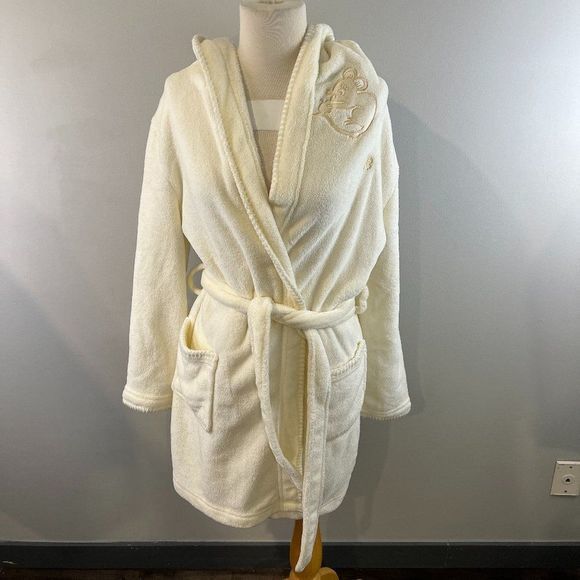 MAKE + MODEL Cream Mouse Graphic Hooded Robe‎ (M) - Picture 2 of 8